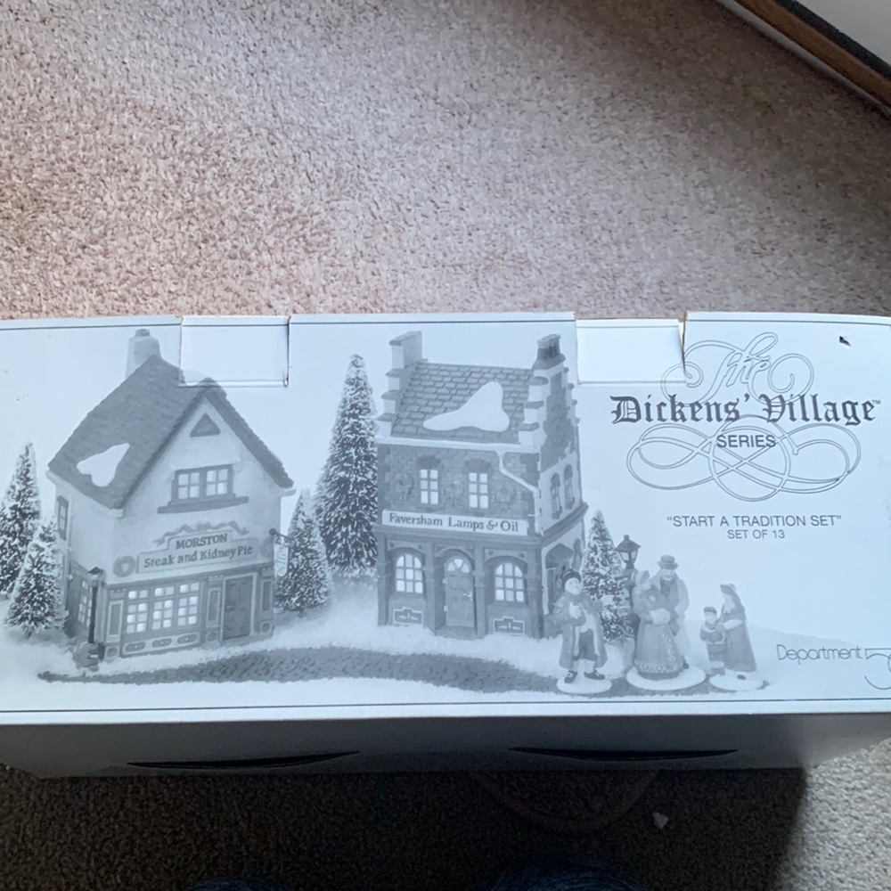 Heritage Village Series, Dickens Village, morston & Kidney Pie & faversham oil